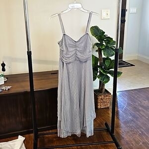 Free People midi dress with Removable Straps, gray, size Medium, NEVER WORN!